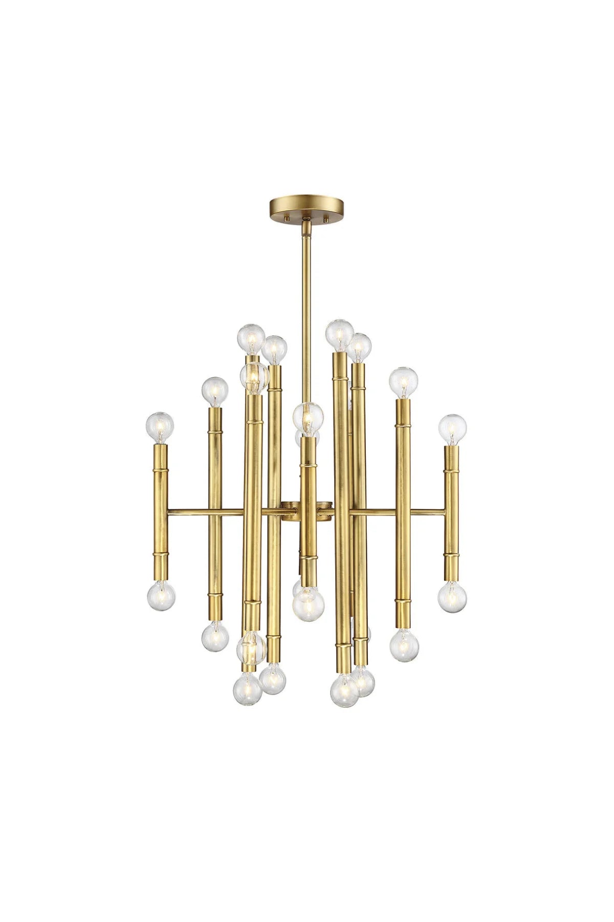 Luci 24-Light Chandelier - Natural Brass