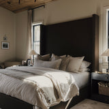 Aylet 87" Upholstered Bed - Performance Brown