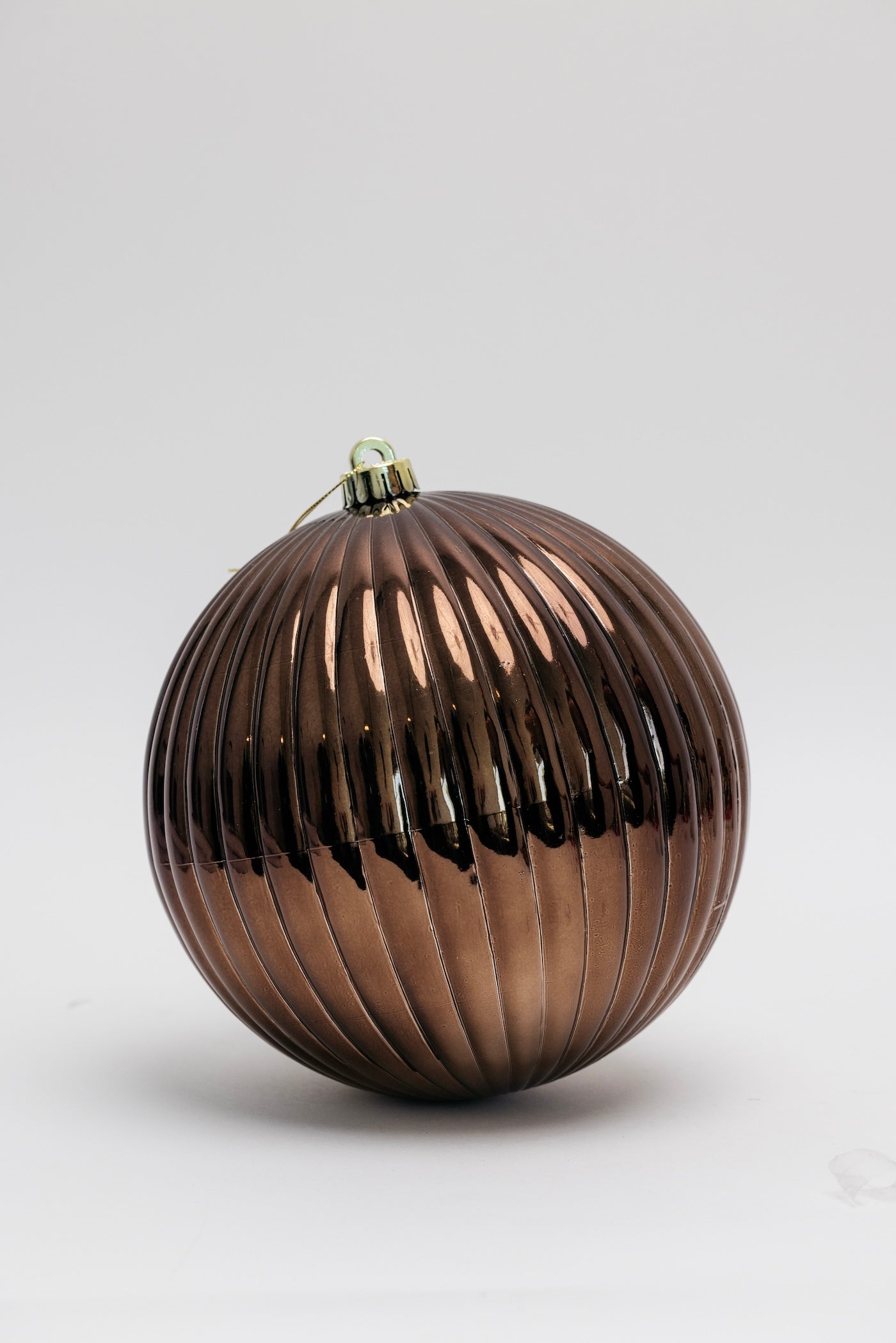 Ribbed Ornament - Brown - 2 Sizes