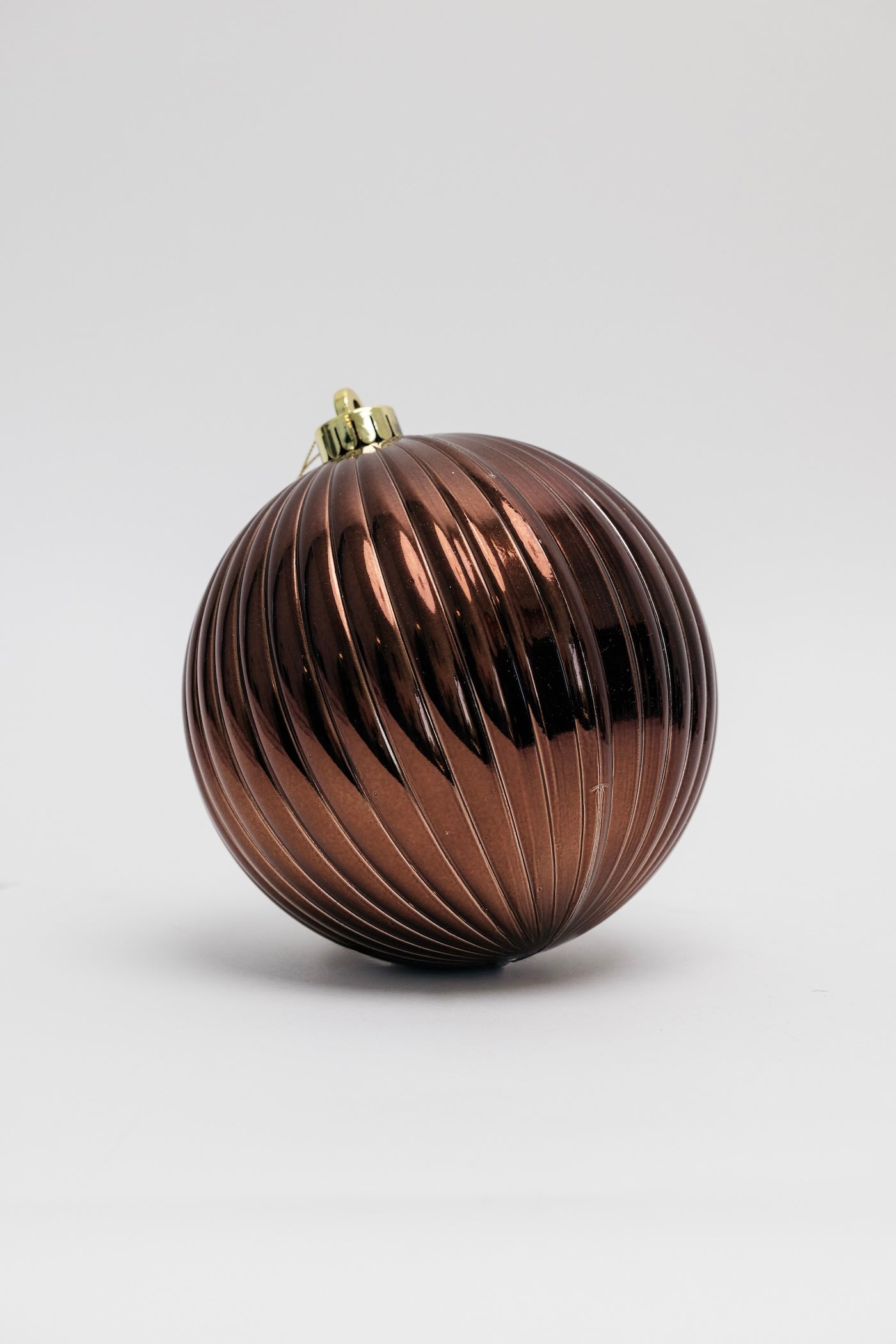 Ribbed Ornament - Brown - 2 Sizes