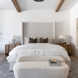 Aylet 87" Upholstered Bed - Performance White