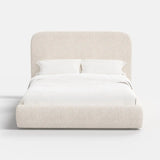 Daphne 46" Platform Bed - Plush Boucle Ivory