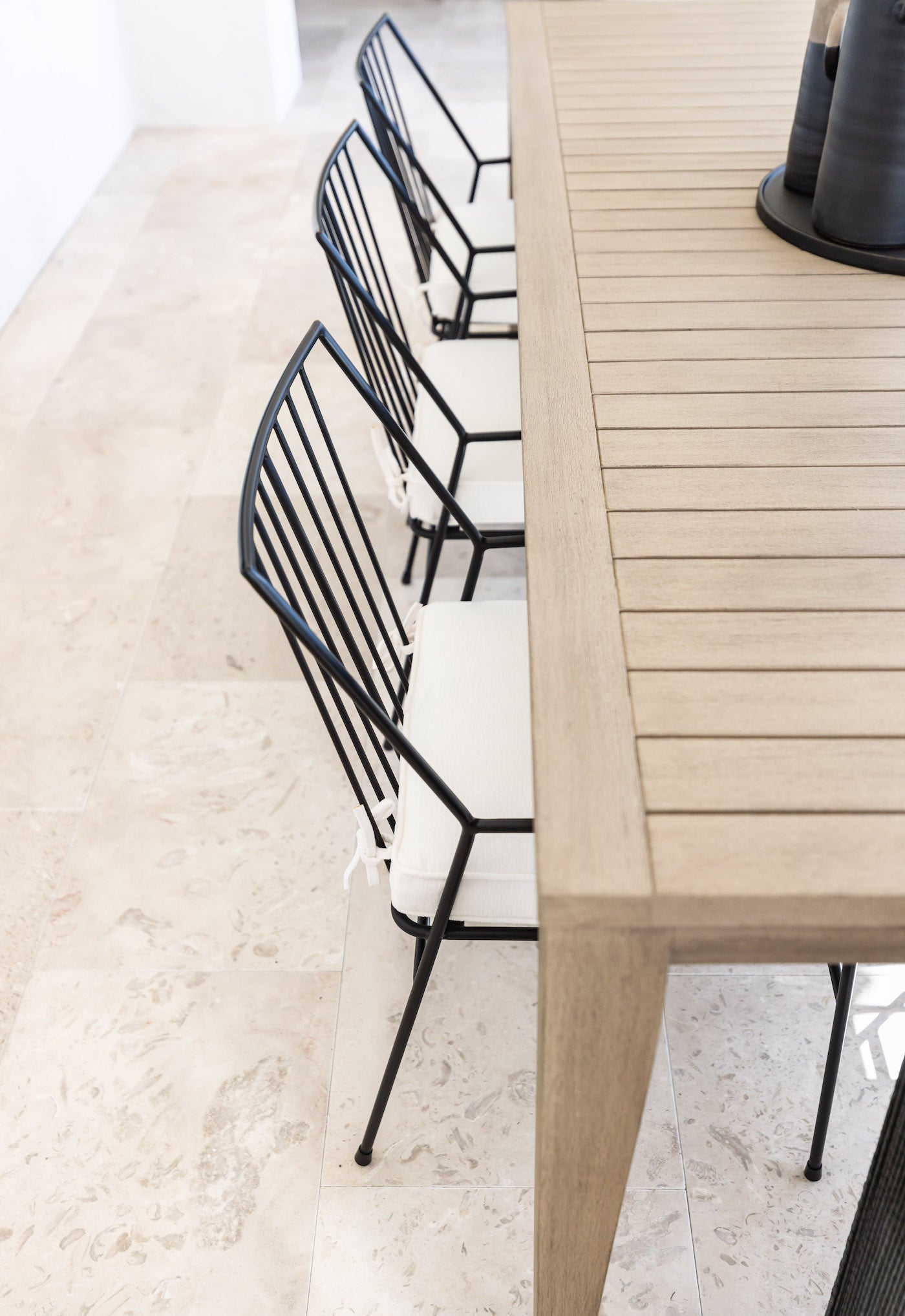 Manilo Outdoor Dining Table - Washed Brown
