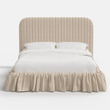Mina Ruffle Platform Bed - Fritz Glacier