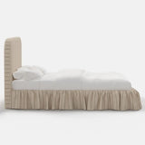 Mina Ruffle Platform Bed - Fritz Glacier