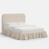 Mina Ruffle Platform Bed - Classic Linen Talc