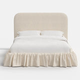 Mina Ruffle Platform Bed - Classic Linen Talc