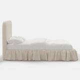 Mina Ruffle Platform Bed - Classic Linen Talc