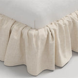 Mina Ruffle Platform Bed - Classic Linen Talc