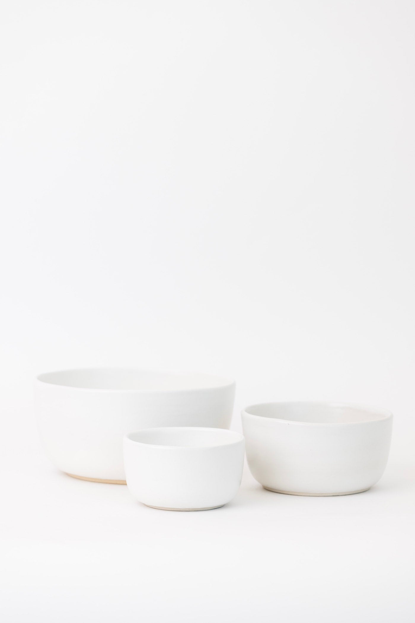 Wallace Nesting Bowls - Matte White - Set of 3