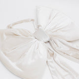 Oversized Velvet Bow - Cream