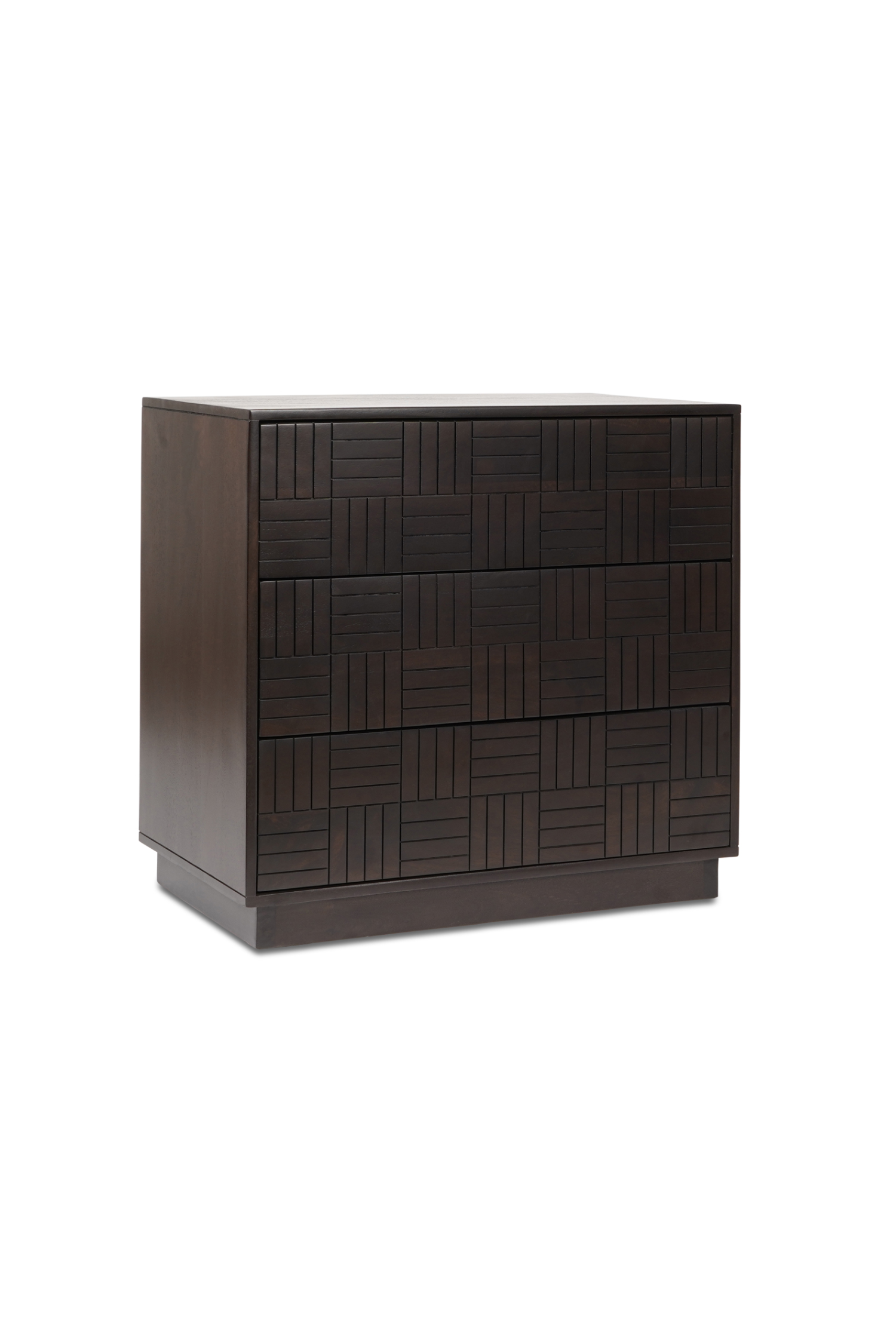 Denman 3 Drawer Nightstand - Dark Brown