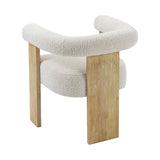 Barrel Boucle Dining Chair - 2 Colors