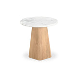 Evelyn Accent Table - Ashen Gray Matrix Marble