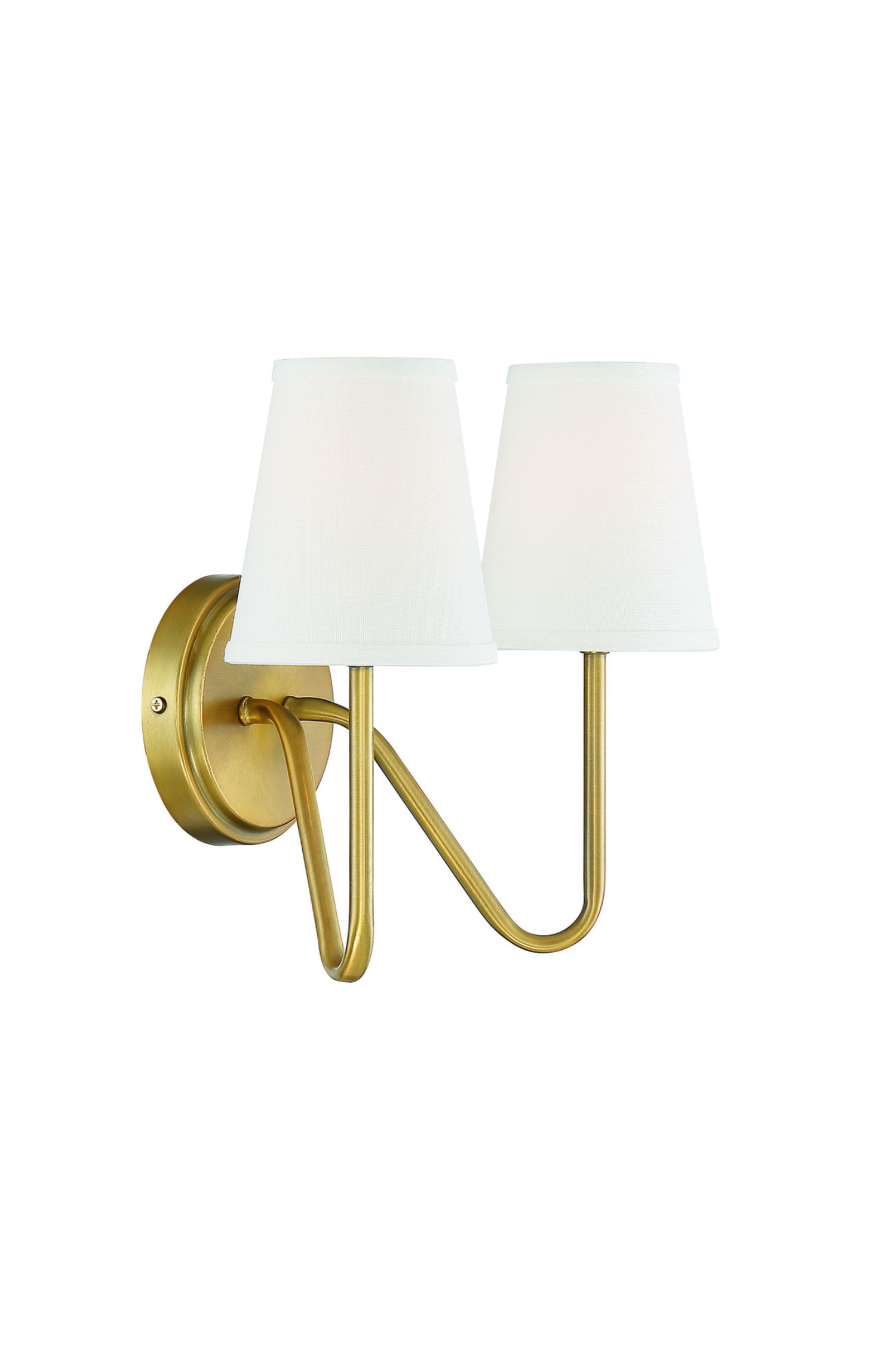 Gracy 2-Light Wall Sconce - Natural Brass