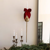 Velvet Bow Clip - Red