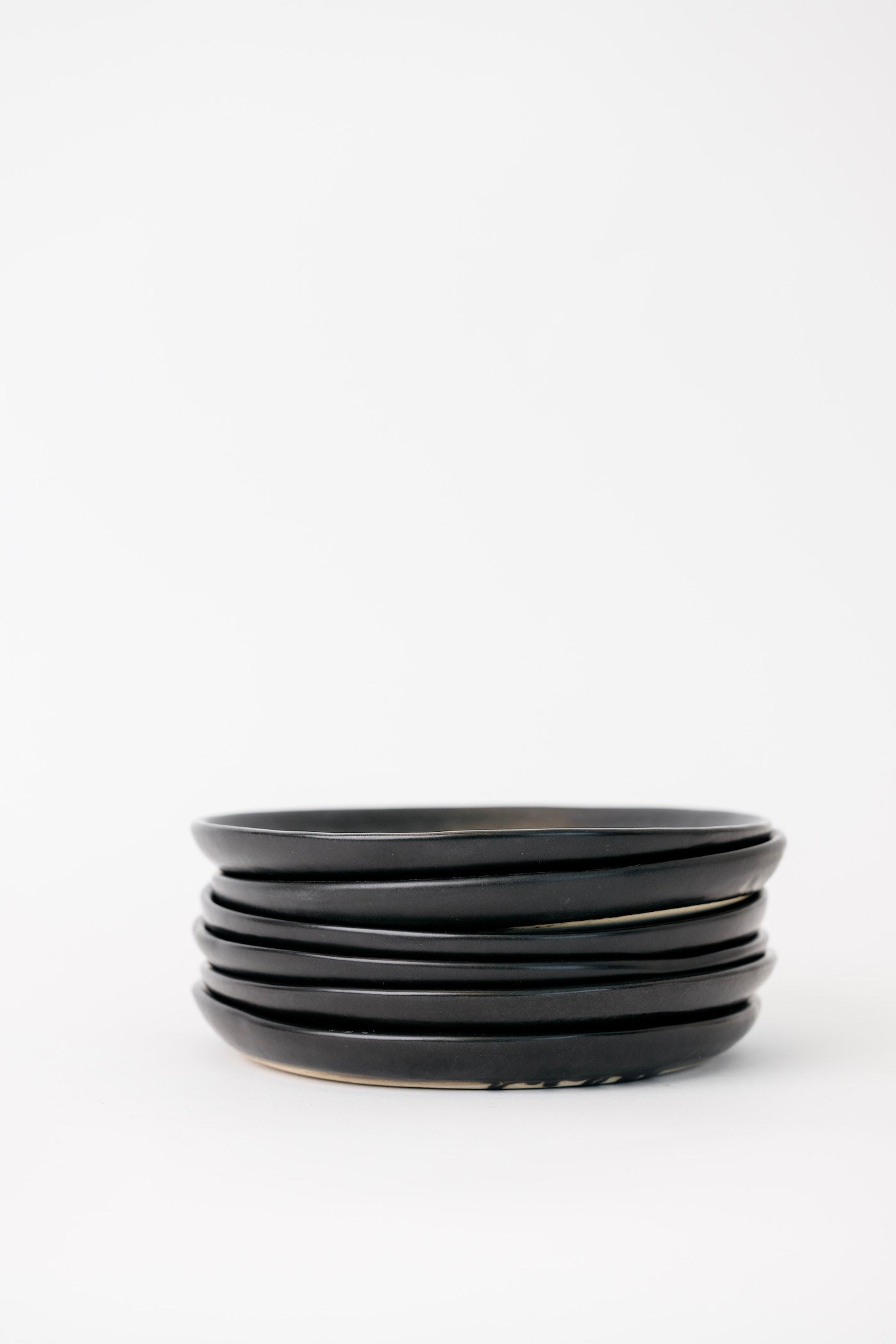 Dusk Appetizer Plate - Matte Black - Set of 6
