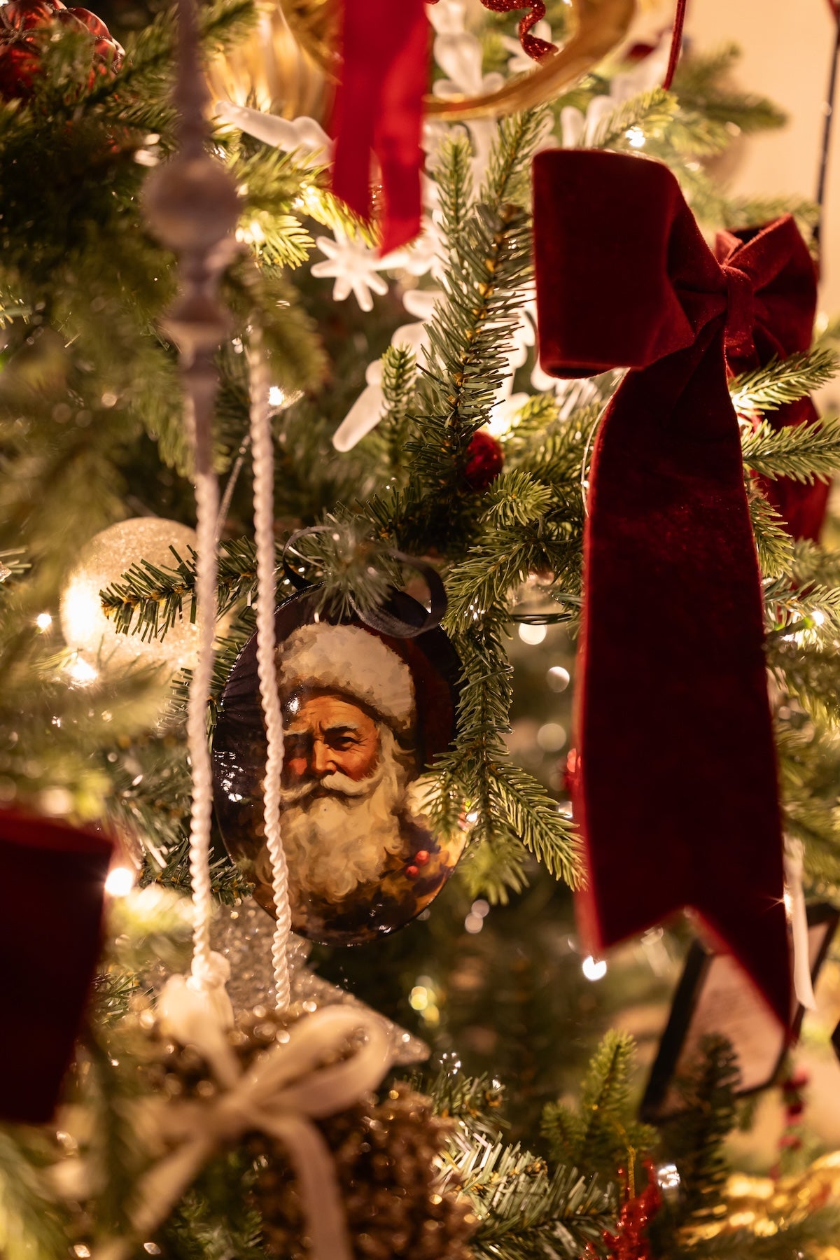 Santa Disc Ornament