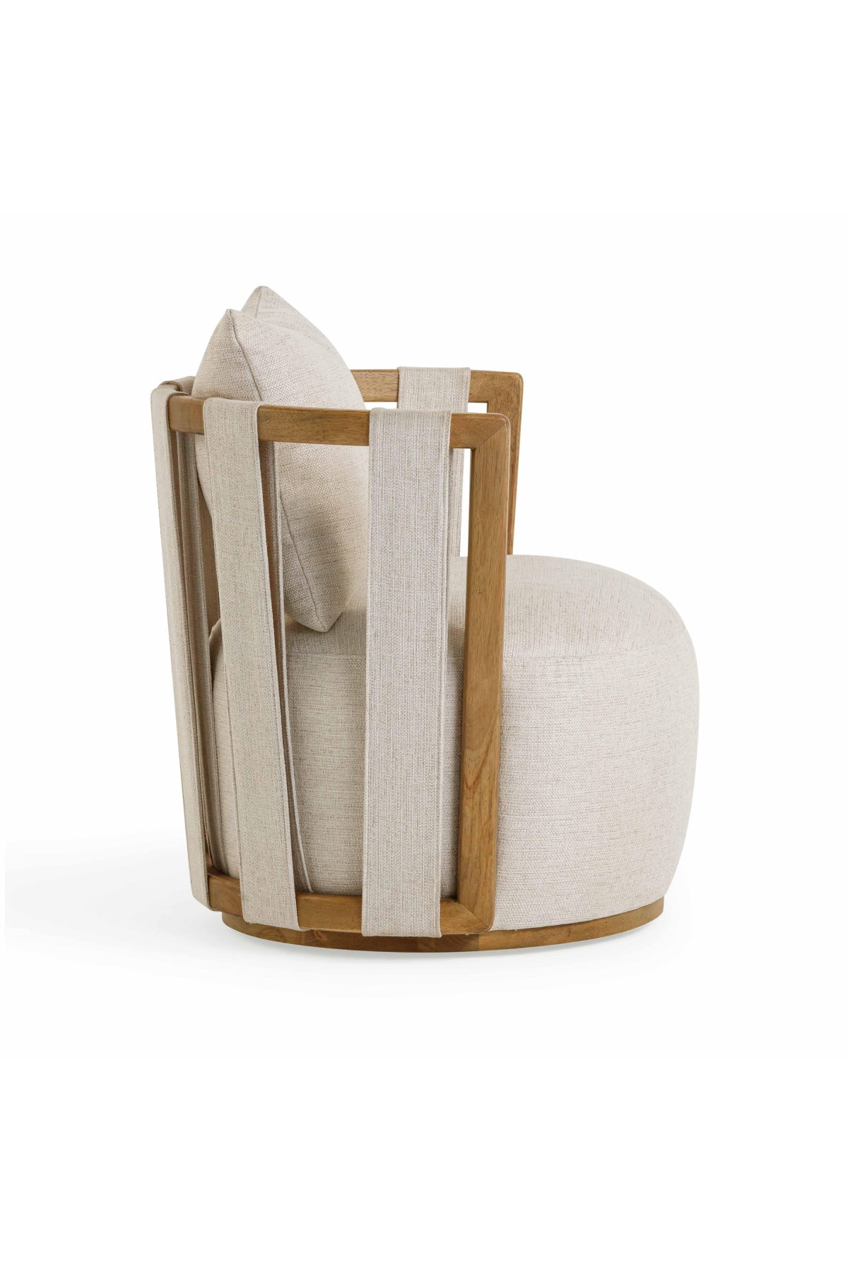 Hartlie Swivel Chair - Cream