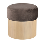 Nimes Velour Fur Ottoman - 3 Colors