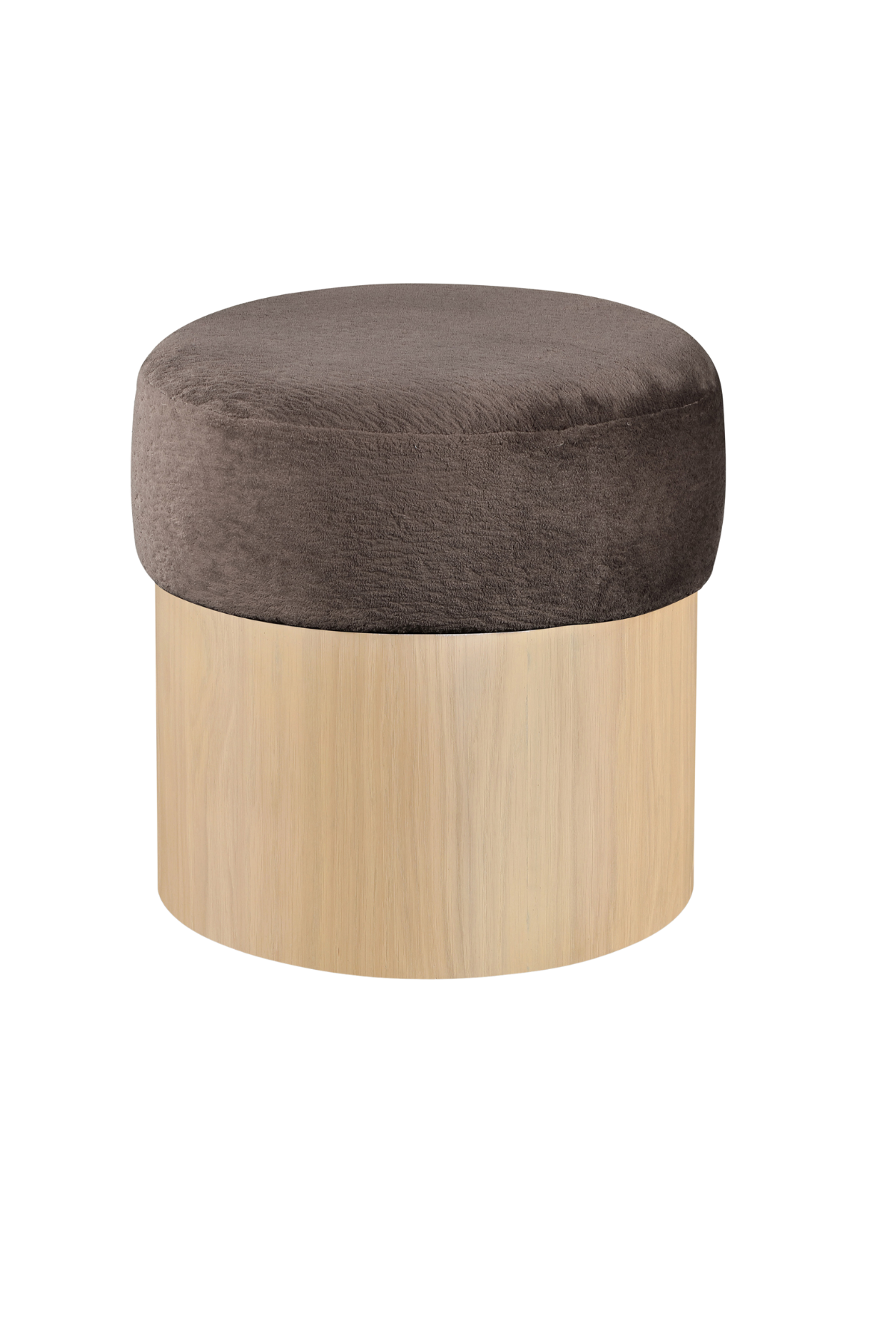 Nimes Velour Fur Ottoman - 3 Colors