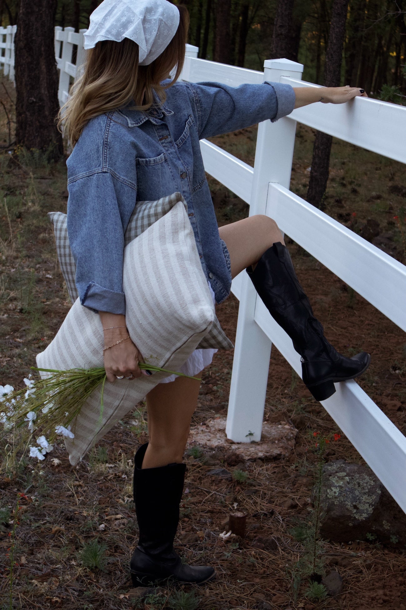 Jace Striped Lumbar Pillow - Cream + Beige - 26