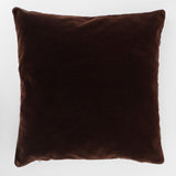 Dark Brown Velvet Pillow - 20"x20"