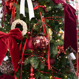 Painted Leaf Ornament - Dark Red