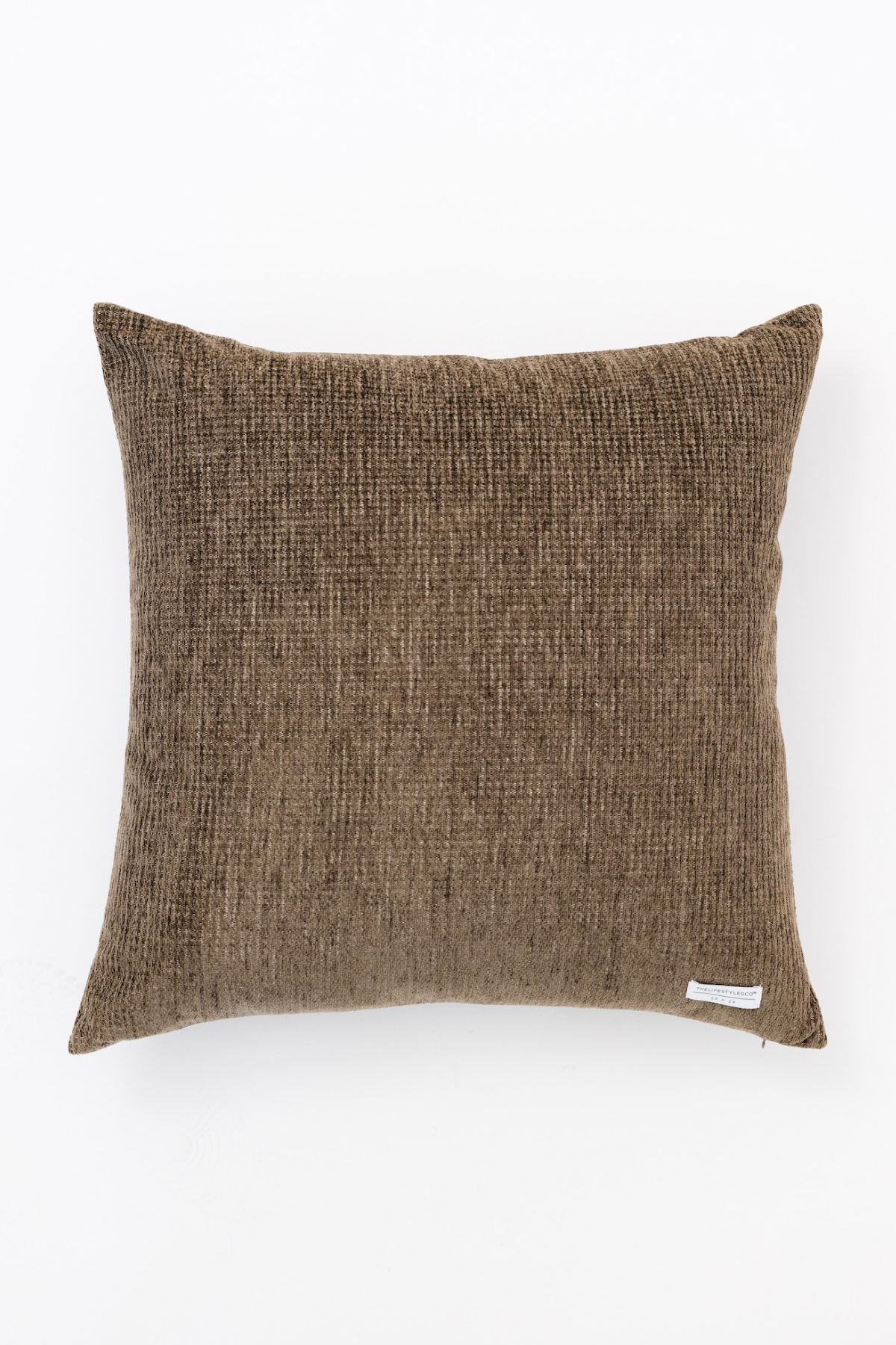 Tobias Chenille Houndstooth Pillow - Olive - 2 Sizes