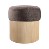 Nimes Velour Fur Ottoman - 3 Colors