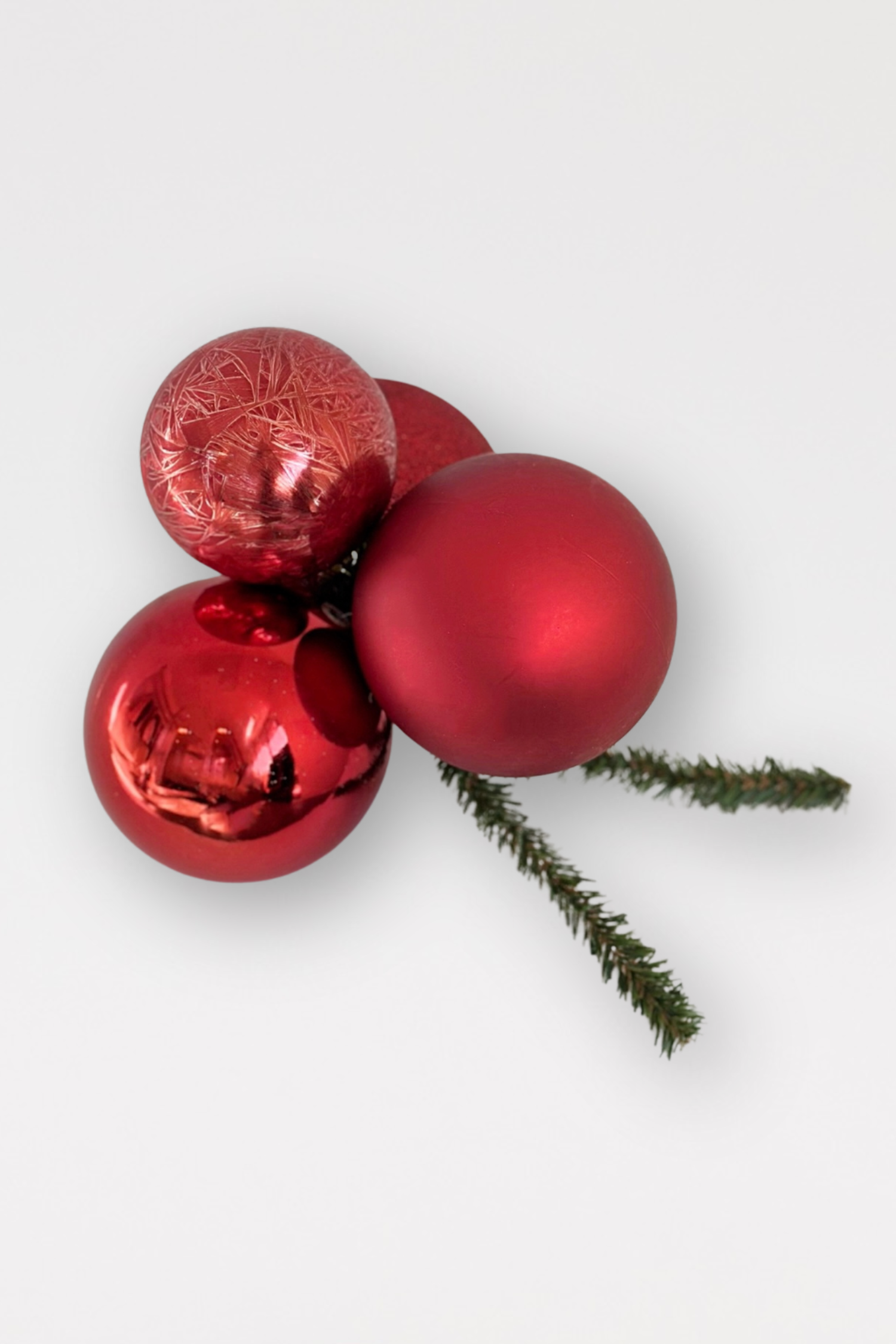 Yuletide Ornament Cluster - Crimson - 2 Sizes