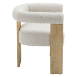 Barrel Boucle Dining Chair - 2 Colors