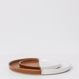 Waylon Appetizer Plate - Brown/White - Set of 6