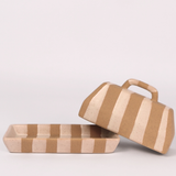 Collins Striped Butter Dish