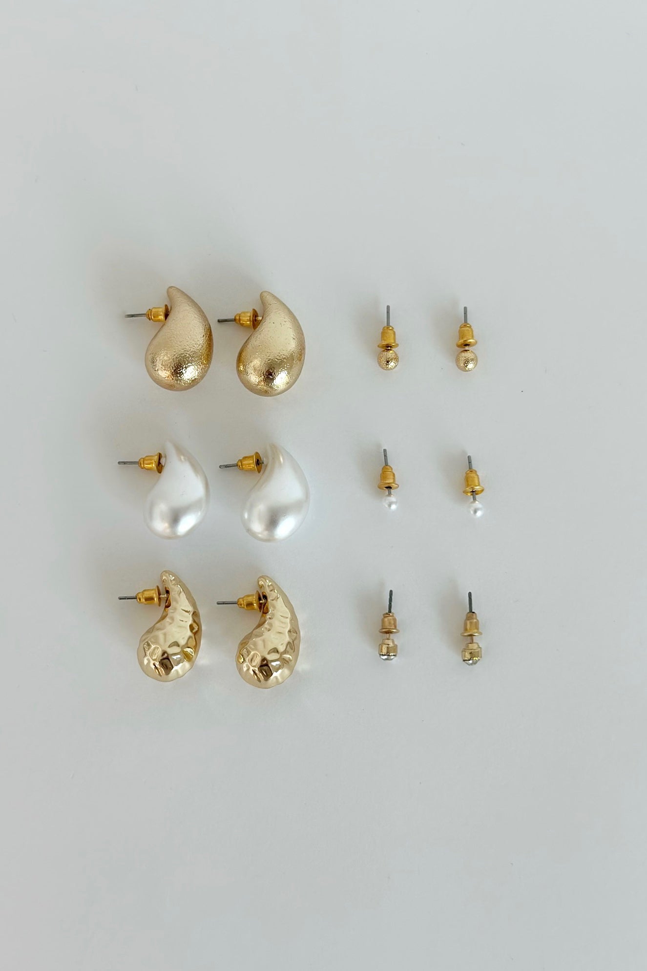 Little Things Earring Set - Gold + Pearl