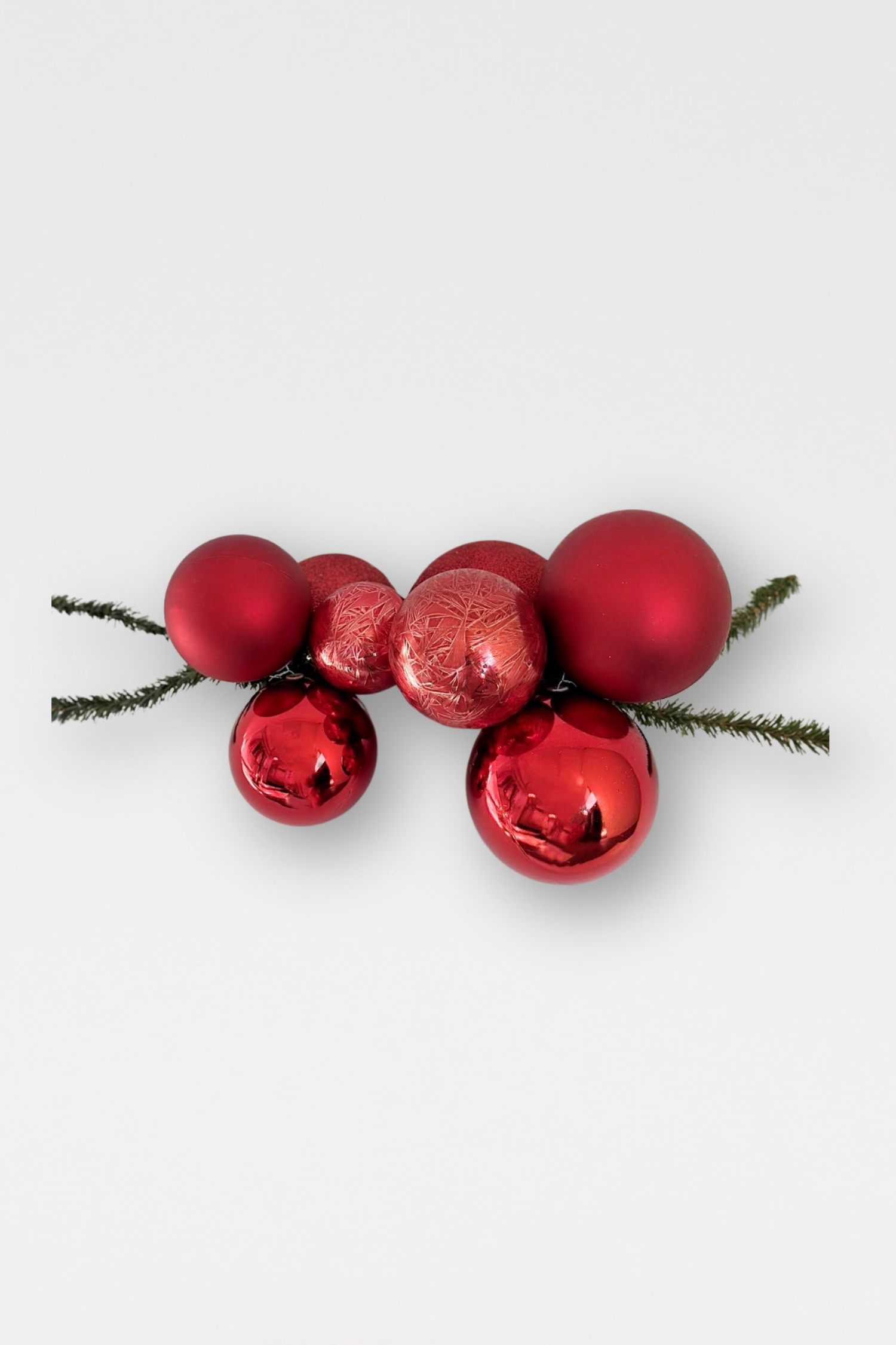 Yuletide Ornament Cluster - Crimson - 2 Sizes