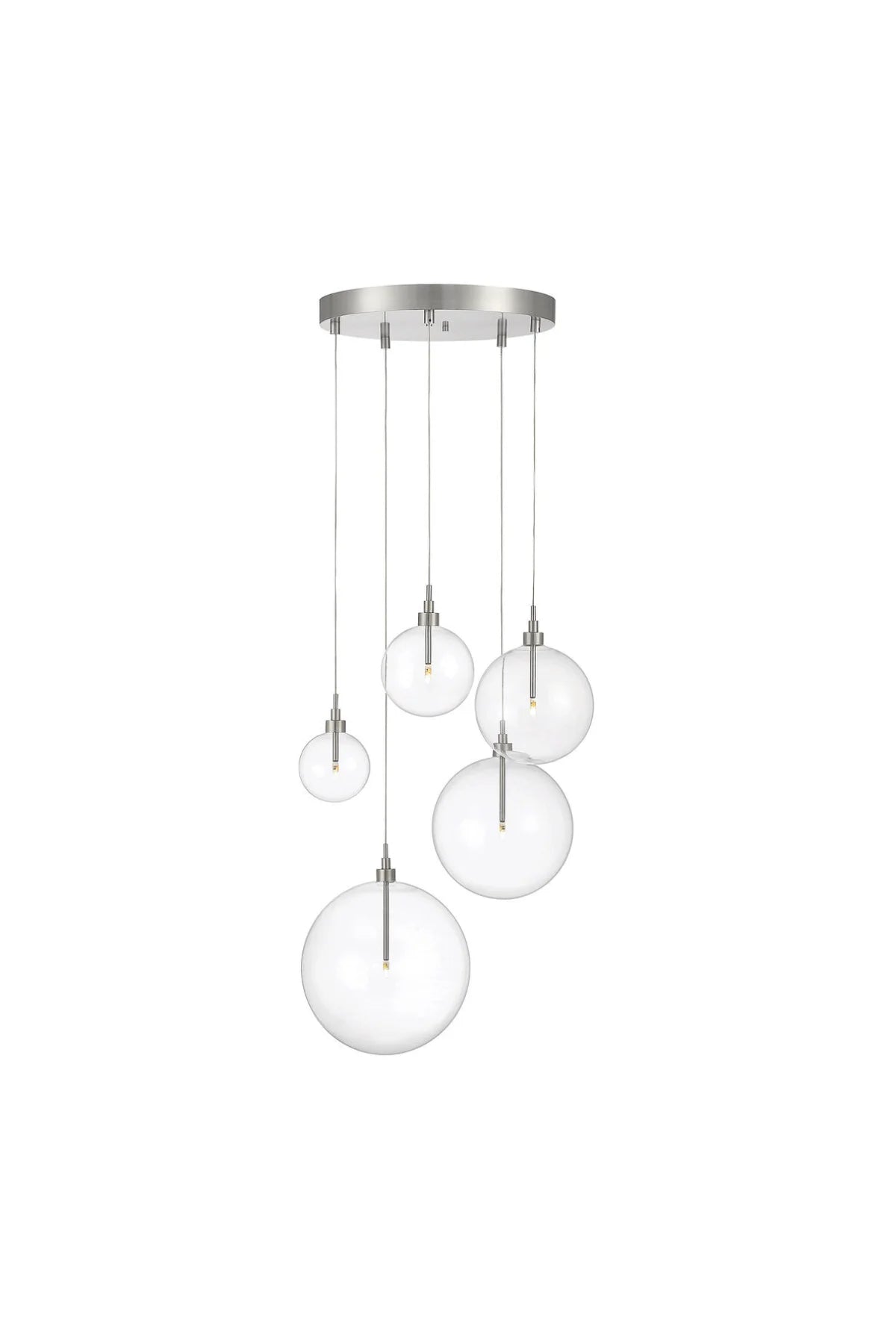 Gianni Chandelier - Brushed Nickel