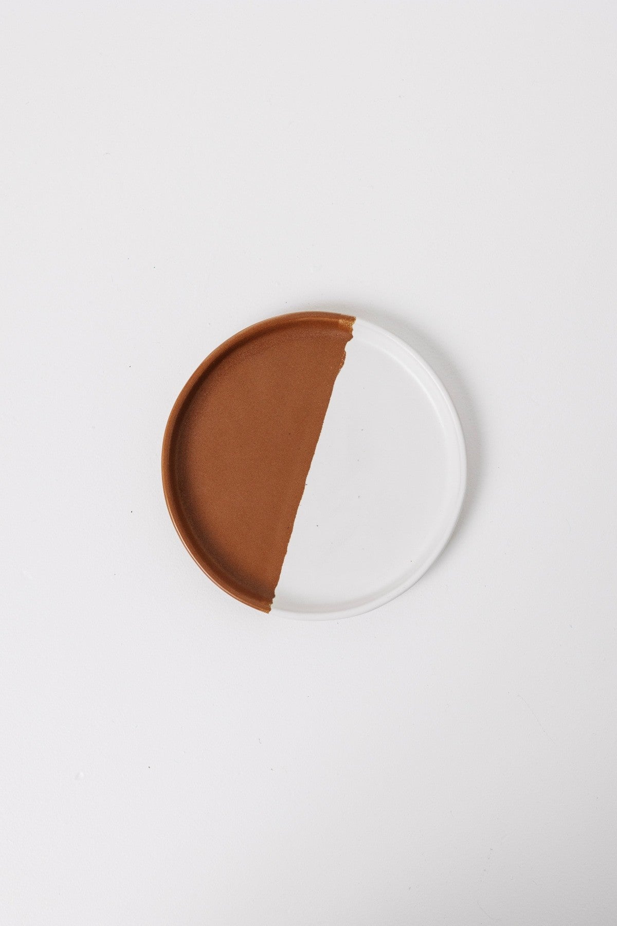 Waylon Appetizer Plate - Brown/White - Set of 6