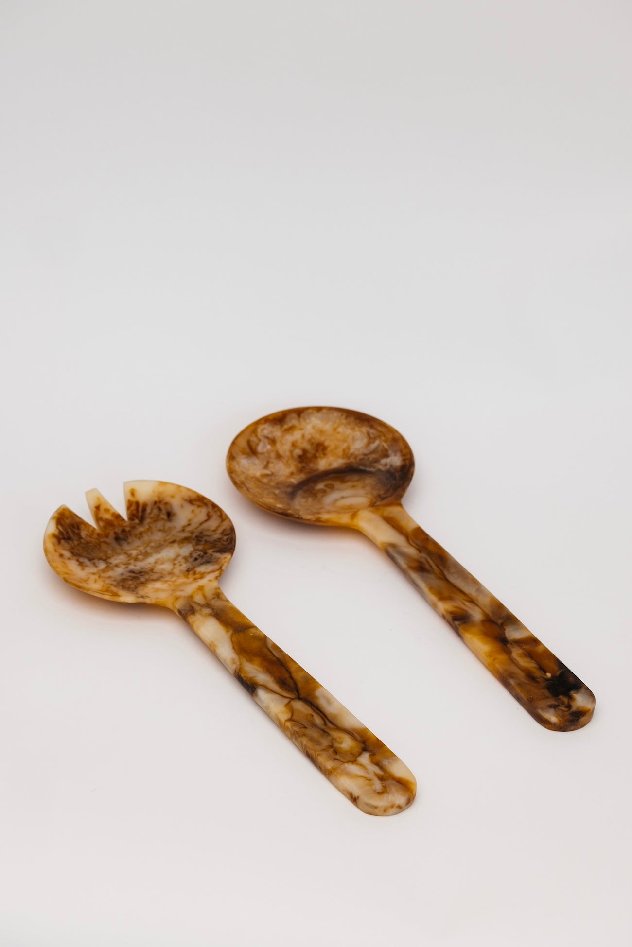 Tawney Tortoiseshell Salad Server Set