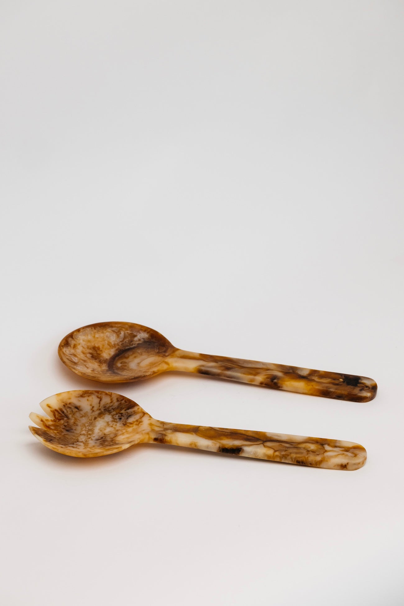 Tawney Tortoiseshell Salad Server Set