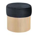 Nimes Velour Fur Ottoman - 3 Colors