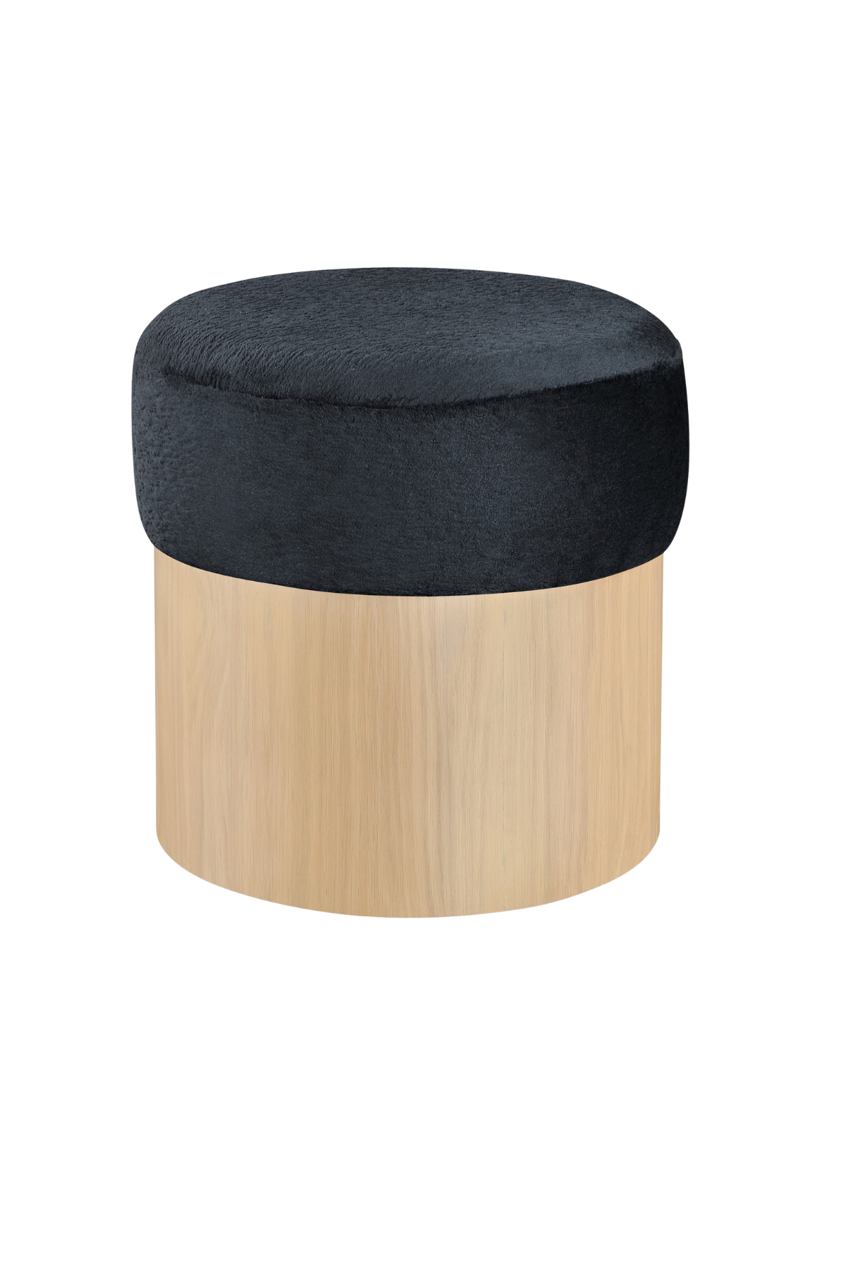 Nimes Velour Fur Ottoman - 3 Colors