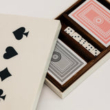 Beaumont Cards + Dice Box - White + Black