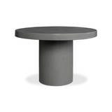 Cassius Round Outdoor Dining Table - Dark Grey