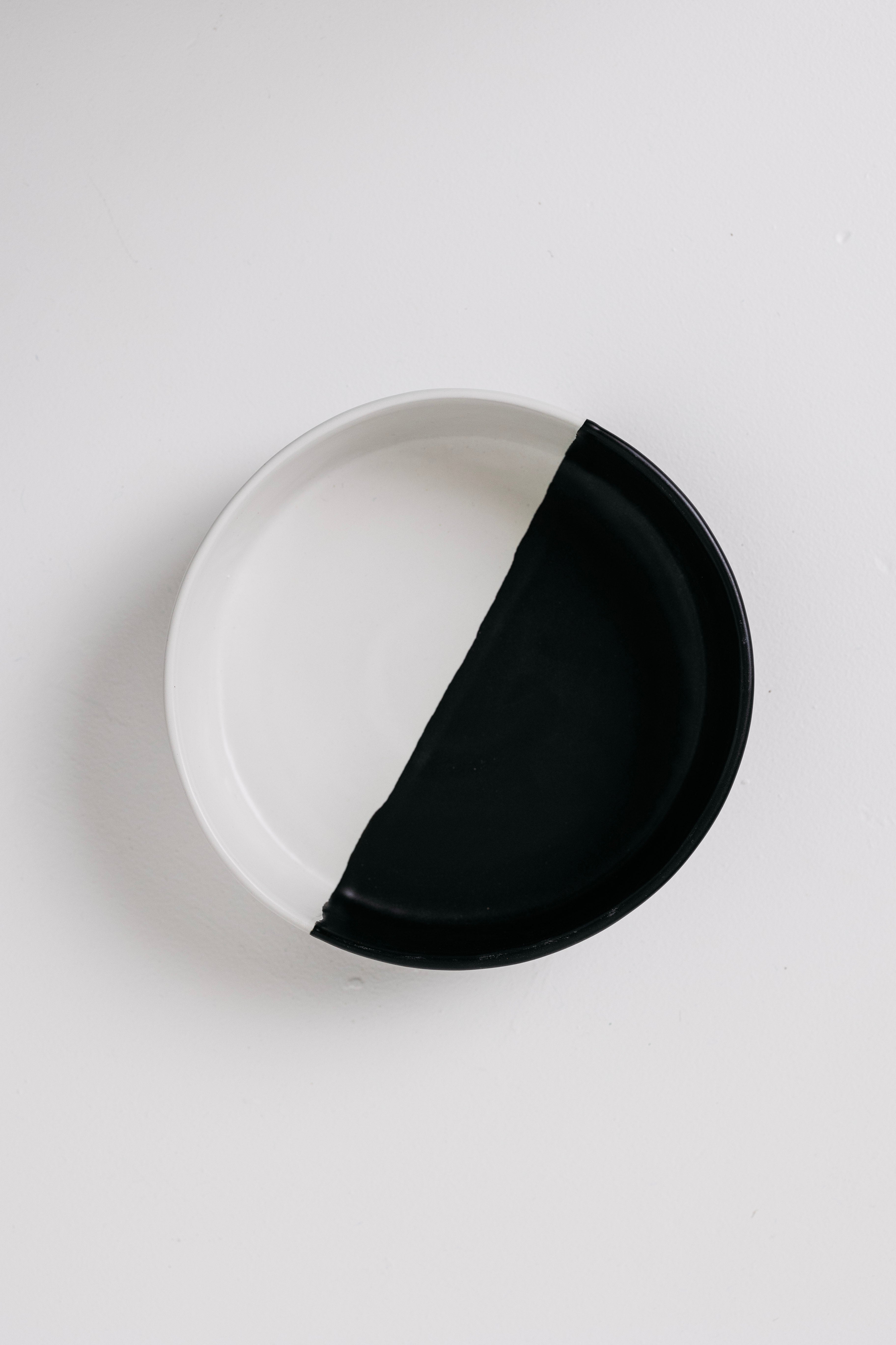 Dawson Stoneware Bowl - Matte Black/White - Set of 6