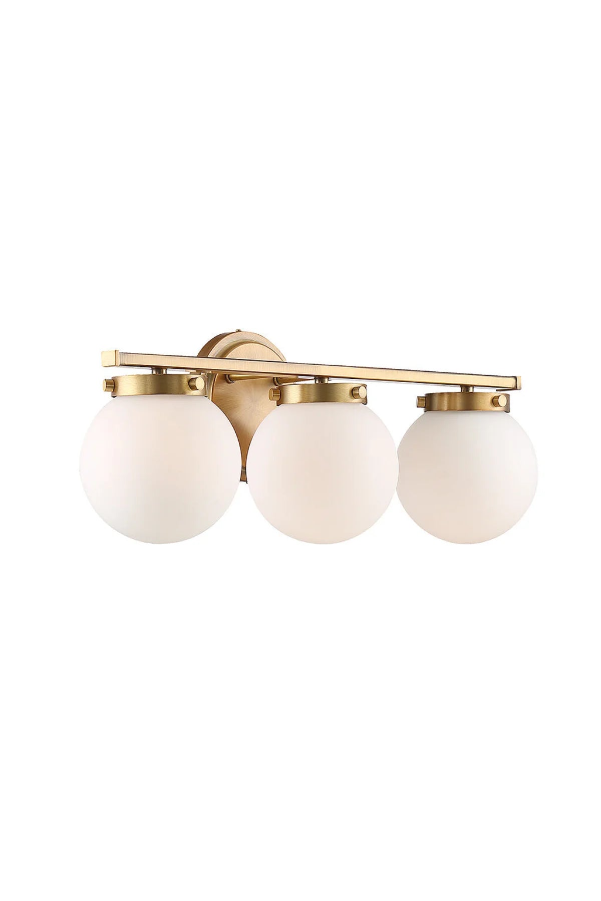 Regency Opaque Bathroom Vanity Light - Natural Brass