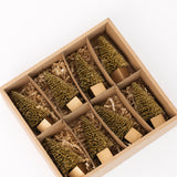 Good Tidings Trees - Box of 8 - Gold
