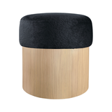 Nimes Velour Fur Ottoman - 3 Colors