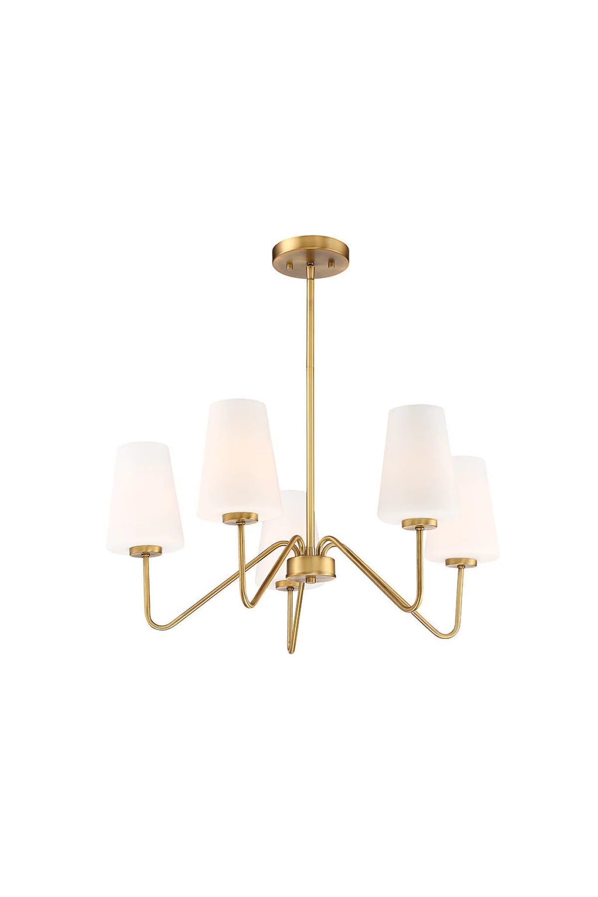 Gracy 5-Light Chandelier - Natural Brass