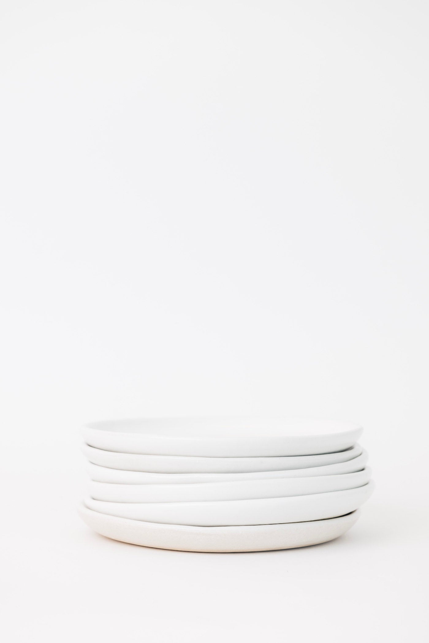 Drift Appetizer Plate - Matte White - Set of 6